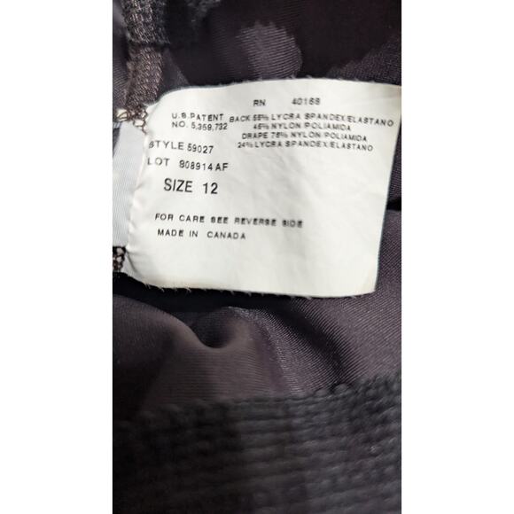 Miraclesuit one piece12 Espresso Brown Ring accent Draped Tummy control EUC - Picture 3 of 6